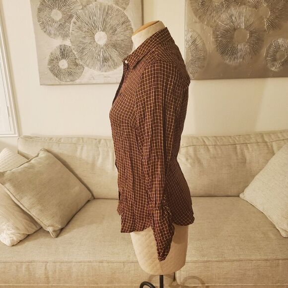 Tommy Hilfiger Plaid Utility Shirt size Small in Red/Yellow/Black - NEW - Picture 5 of 10